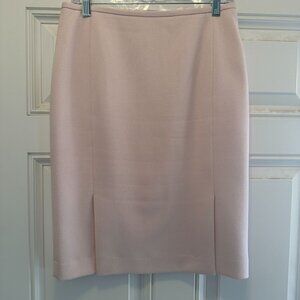 Calvin Klein Women's Blush Lined Pencil Zipper Skirt Size 6
